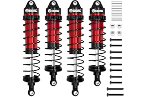 ESILUN RC Shock Absorber Assembled Damper for Arrma 1/10 BIG ROCK/GRANITE/SENTON and 1/8 TYPHON RC Truck (Red)