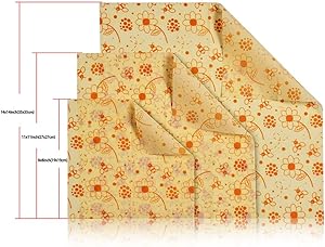 Beeswax Wraps, Kitchen Storage, Cheese Bag, Bread Bag, Food Wraps, Set of 3 Sizes (S, M, L) Bee Kitchen for Sandwich, Cheese, Fruit, Bread, Snacks |Alternative to Plastic Bags, Cling Wrap