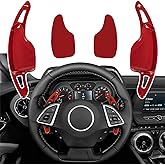 Red Paddle Shifter Extension for Chevrolet Camaro 2016-2024 Corvette C7 | For Chevrolet Camaro 2016-2024, Corvette C7 2014-2019. CNC aluminum trim. 3M tape installation extends gear reach.