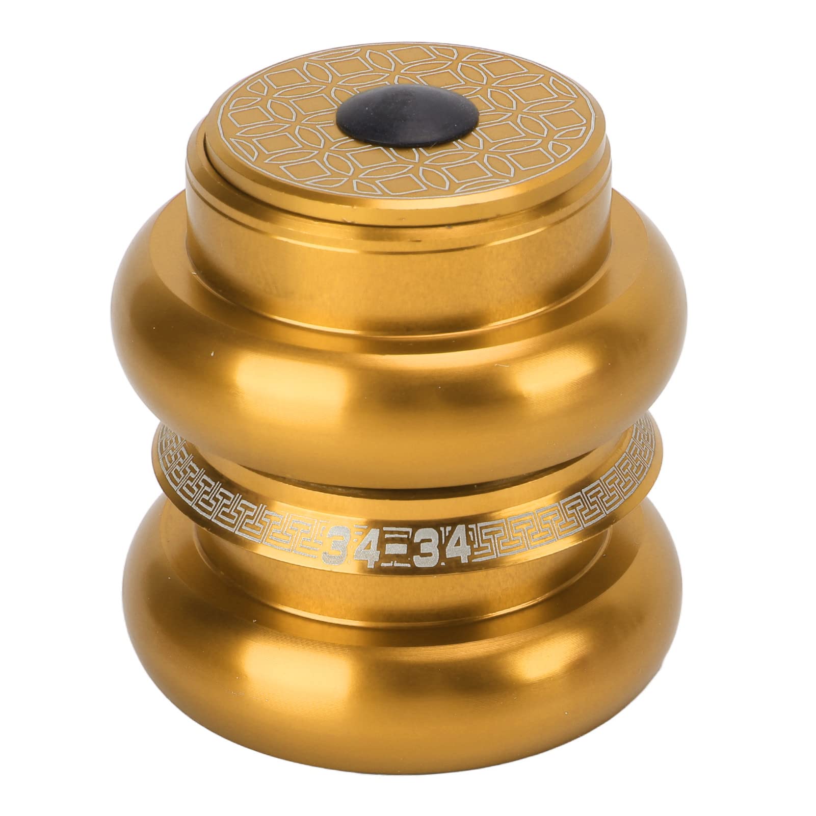 Bicycle Headset 34mm Threadless Headset Aluminum Alloy Bicycle Front Fork Headset for Mountain Road Bike(gold)