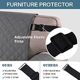 BellaHills Sofa Cover 3 Seater Water Resistant Reversible Grey Beiges view 3