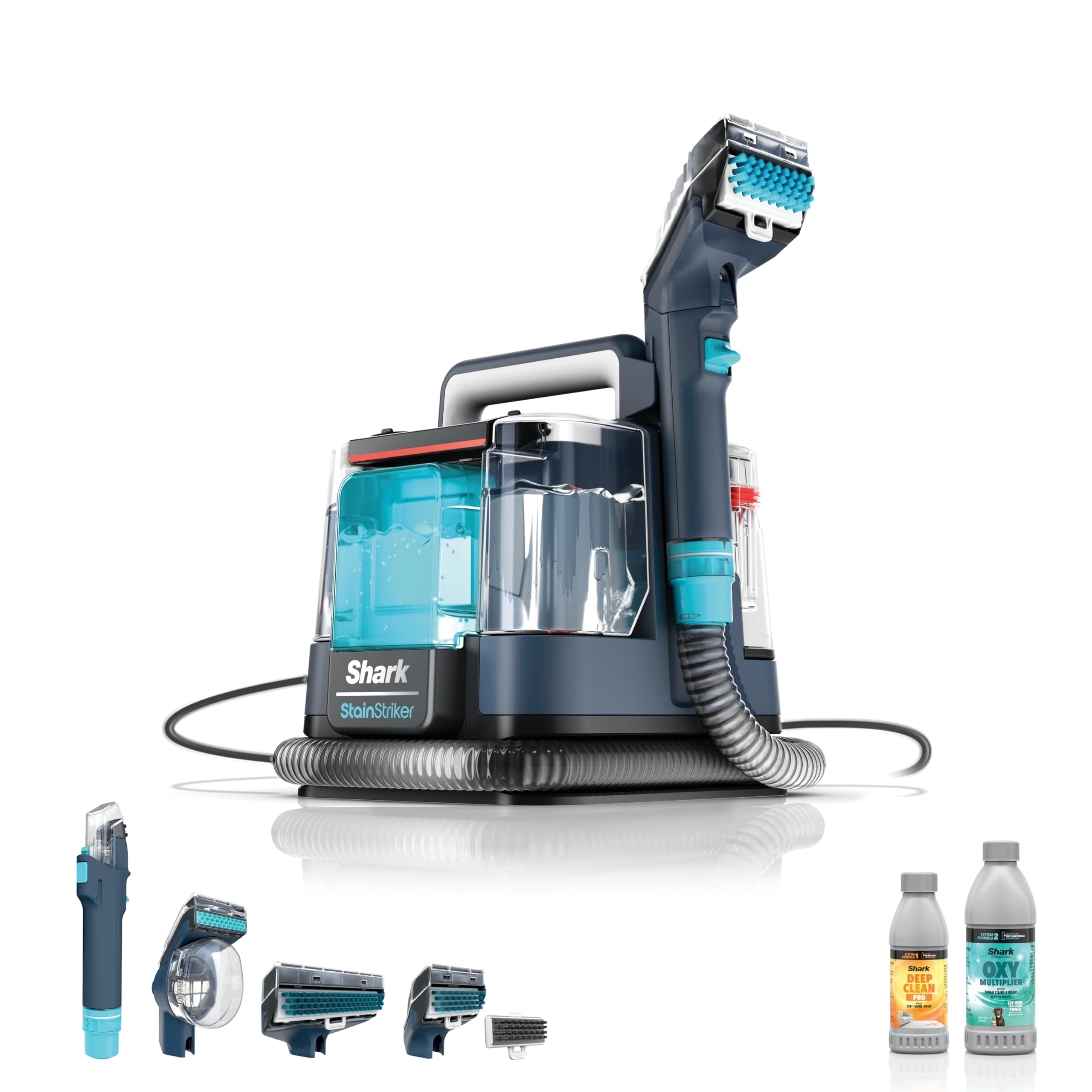 Shark StainStriker Portable Carpet and Upholstery Cleaner - Spot, Stain, & Odor Eliminator - Carpet, Area Rug, Couch, Upholstery and More, Navy, PX204 Image Shark StainStriker Portable Carpet and Upholstery Cleaner - Spot, Stain, & Odor Eliminator - Carpet, Area Rug, Couch, Upholstery and More, Navy, PX204 Image