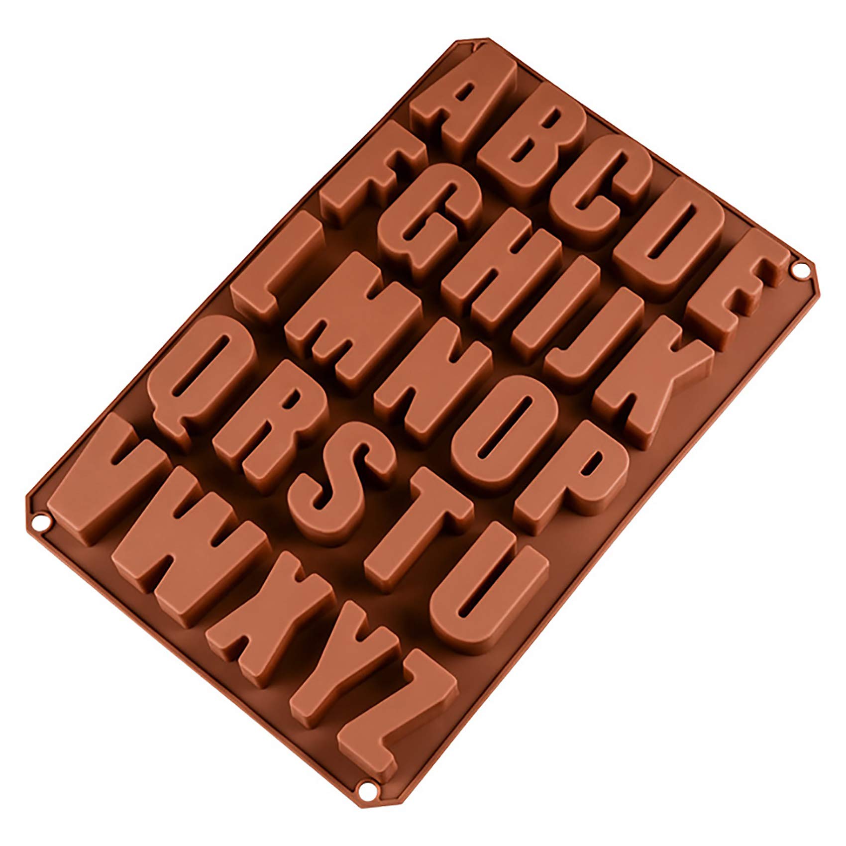 Silicone Mould with Letters, 26 English Letters Chocolate Silicone Dough Moulds, Ice Cube Mould, Chocolate Mould, Baking Mould, Kitchen Baking Silicone Moulds for DIY Chocolate, Ice Cube