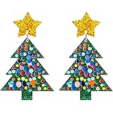 Christmas Tree Earrings for Women Acrylic Drop Dangle Earrings Colorful Tree Earrings Xmas Party Favors Decor Accessories Christmas Gifts