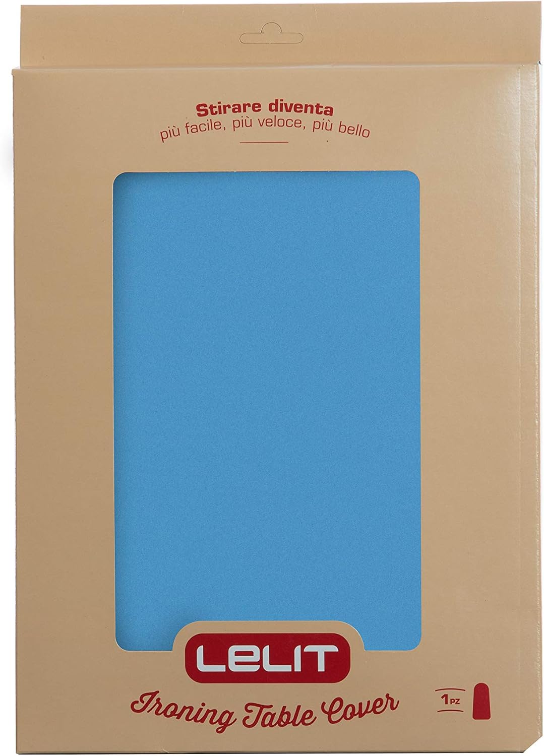 LELIT PA019, Light Blue Padded Board Cover, Blue, White, 125x40 cm