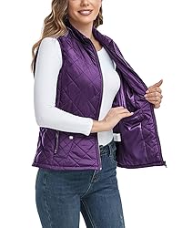 LONGKING 2024 Upgraded, Purple Women's Outwear Vest