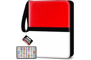 Hoiock Trading Card Binder 1080 Pockets Card Binder with 60 Removable Sleeves 9 Pockets Zip Card Collection Binder Album Suitable for Baseball Sports Cards and MTG TCG Cards