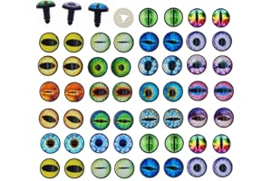 JULIE WANG 20 Pairs Dragon Eye Safety Eye for Stuffed Animal Doll Making with Washer Craft Eyes Teddy Bear Amigurumi Crochet Toy (16mm)