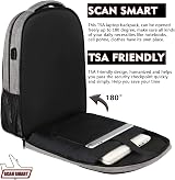 MATEIN 17.3 Inch Laptop Backpack Anti Theft USB Charging Port Grey view 2