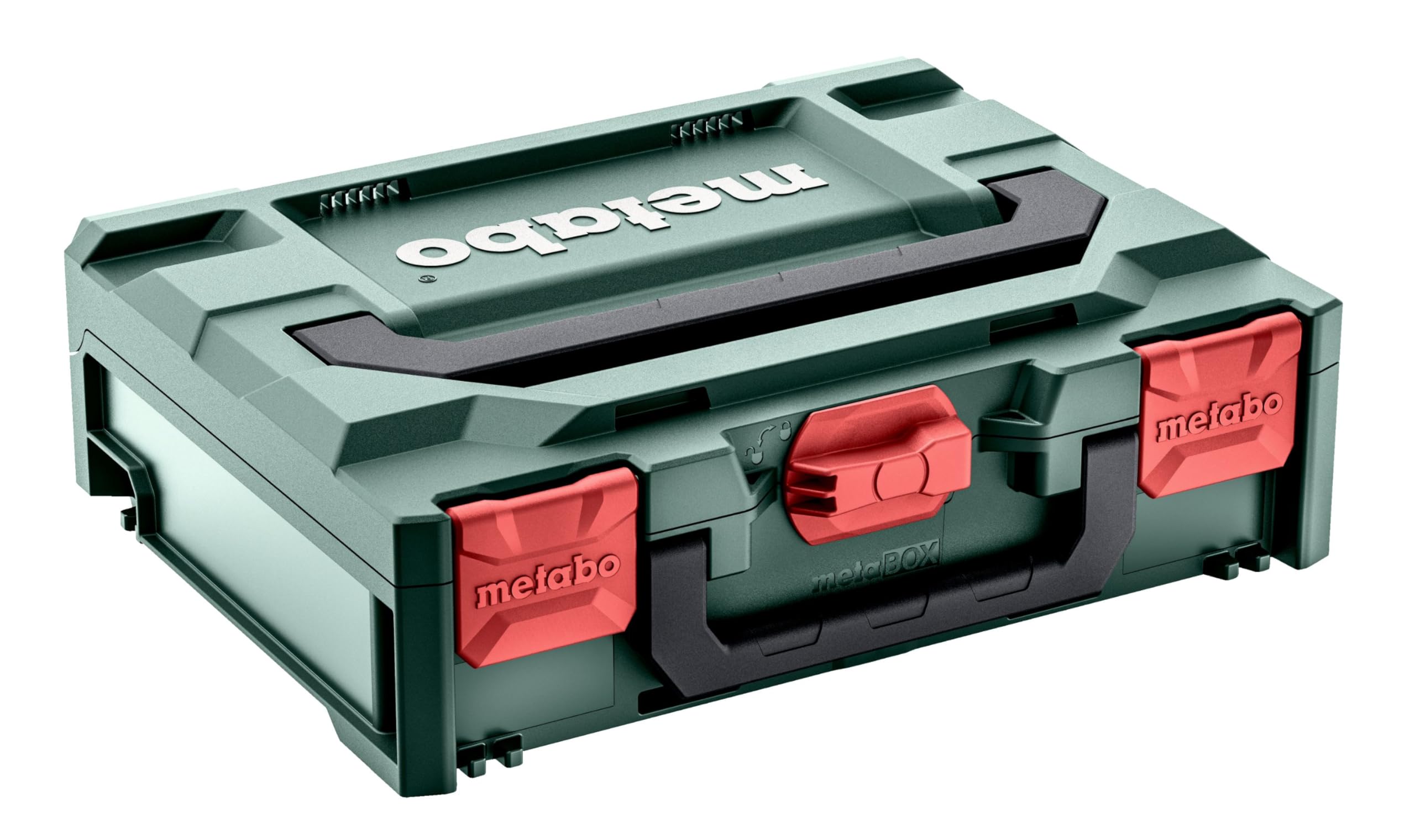 Metabo metaBOX 118, Empty (IP43 Water-Resistant, 125 kg Max Load, 1 Compartment), 39.6 x 29.6 x 11.8 cm, Black (ABS Plastic), 626882000