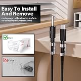 RYCHUI 60Pcs Cable Clips Self Adhesive Wire Organizer Transparent view 4