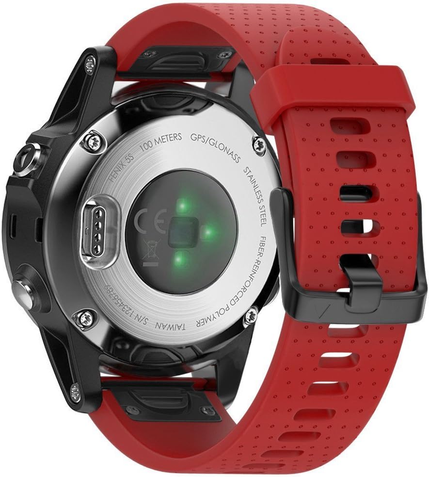 Shieranlee Compatible with Garmin Fenix 7s/Fenix 5S/Fenix 6S Strap,Silicone Sport Band 20mm Easy Fit for Garmin Fenix 7S/Fenix 5S Plus/Fenix 6S Pro/Fenix 7S/Fenix 7S Solar/Fenix 7S Sapphire Solar