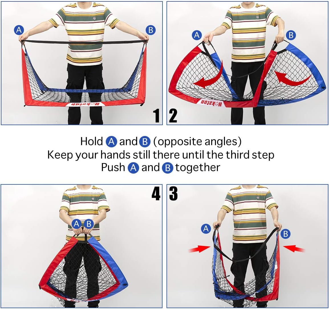 Hekaton Soccer Goals, Portable Soccer Goal for Kids for Backyard, Toddler Soccer Goal Set of 2 with Carry Case, 3.5'/ 5' x 3' : Sports & Outdoors