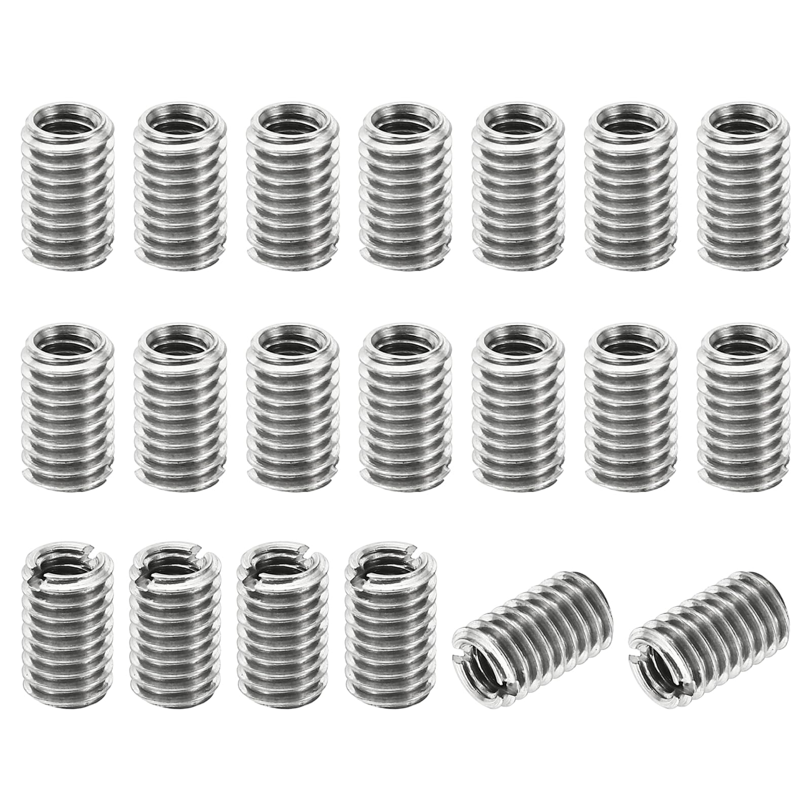 PATIKIL Thread Adapters Sleeve Reducing Nut, 20 Pcs M6x1 Male to M4x0.7 Female Repairing Insert Nut Screw Reducer Stainless Steel Fastener 9.5mm