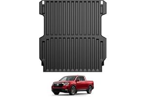 Ecarzo 2025 Upgraded Bed Mat Compatible with 2017-2024 2025 Honda Ridgeline Accessories 5.3FT Bed Liner TPE Cargo Mats Heavy Duty Rear Trunk Mat All Weather Protection