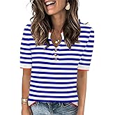 LOMON Women Short Sleeve Sweater 2026 Spring Summer Trendy Tops V Neck Dressy Casual Work Pullover Sweaters