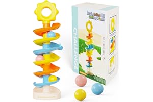 MINGKIDS 8 Level Rainbow Drop Tower with 3 Balls(0.6 inch),17.3 Inch Baby Ball Drop for 18-24 Months,Fine Motor Skills,Bath Toys for 2 Year Old Boys and Girls