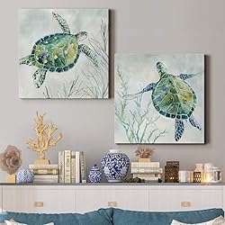 Renditions Gallery Seaglass Turtle Wall