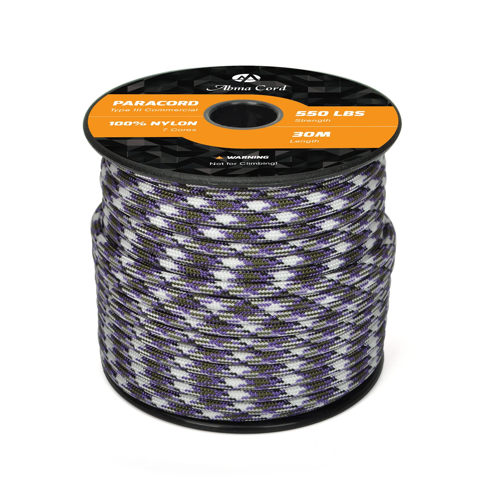 Abma Cord Paracord 550 4mm Nylon Rope Type III 7 Strands Parachute Cord - Max. 250kg (550lbs)