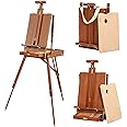 VISWIN French Easel for Painting with Palette, Shoulder Strap & Storage, Adjustable Beech Wood Travel Art Easel Stand, Portable Sketchebox Plein-Air Easel for Adults, Artists, Table Top & Floor Use