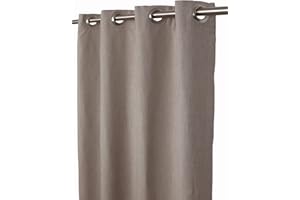 SWEET SUMMER LIVING Outdoor/Indoor Sunbrella Curtain 96 inch x 50 inch with 8 Stainless Steel Grommets Cast Ash