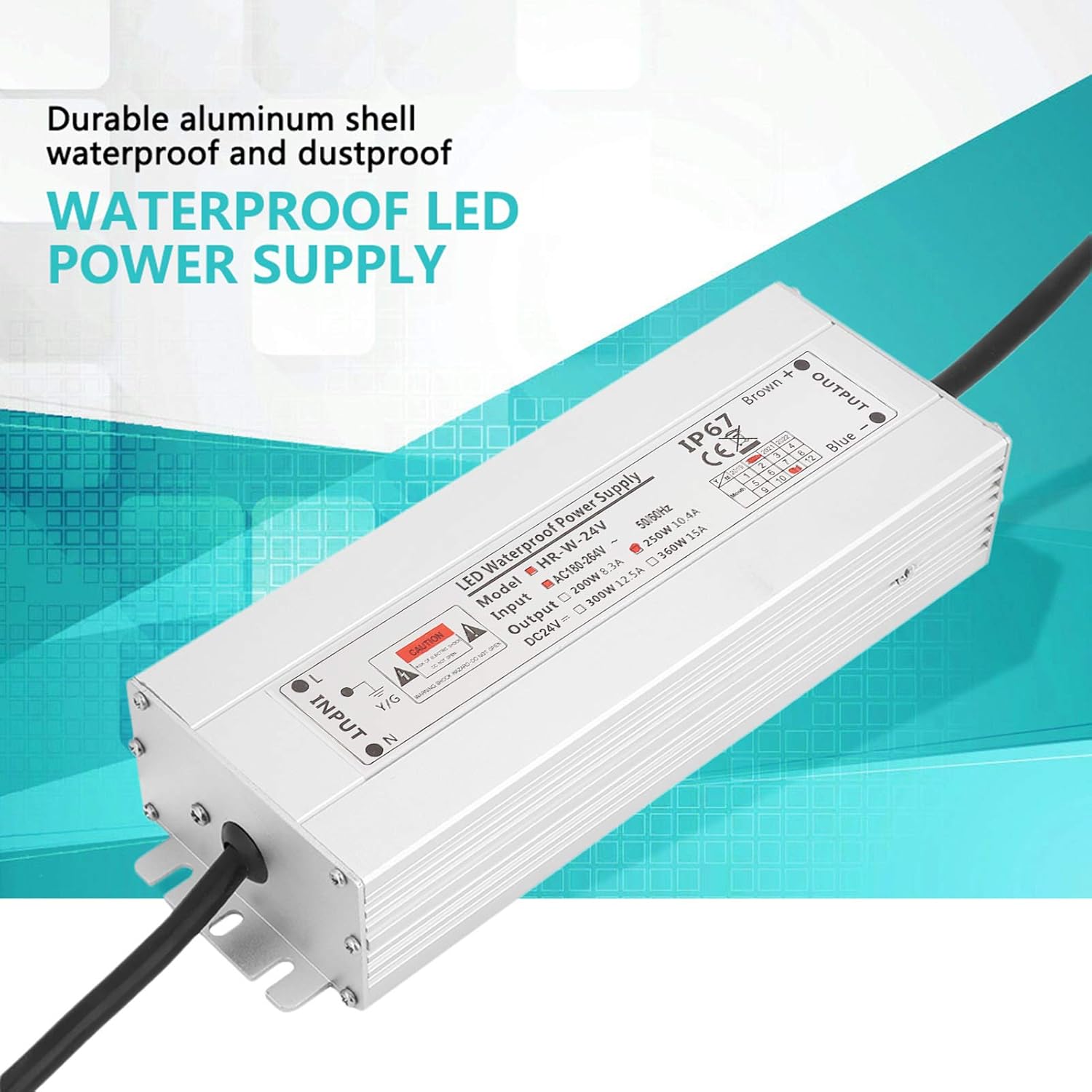 Alimentatore Trasformatore LED IP67 Impermeabile 12V - 20W, 36W, 60W, 75W, 100W, Conversione AC/DC Alimentatore Per Strisce LED - Foto 9