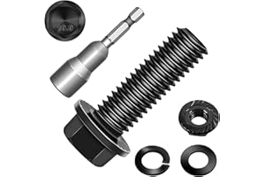 Marysino (10Sets) M10 Bolt x 30mm Flanged Hex Head Bolts, External Flange Hex Drive M8 Screws, Class 10.9 Black Zinc Plated A