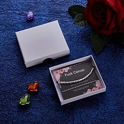 ASELFAD Morse Code Fuck Cancer Bracelets Breast