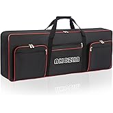 AKOZLIN Electric Piano Keyboard Case Keyboard Gig Bag 49 Key with Adjustable Straps and 5-Pocket for Keyboard Accessaries 34"x13"x4"