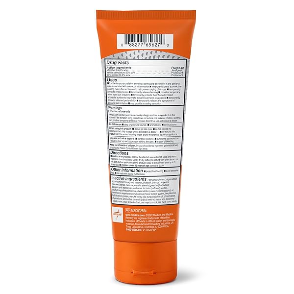 MEDLINE REMEDY SPECIALIZED ZINC OXIDE PASTE WITH MENTHOL (4 OZ TUBE), UNSCENTED, CALAMINE, INCONTINENCE CARE, DIAPER RASH, WETNESS PROTECTION, HYPOALLERGENIC, PARABEN FREE, ADULTS, SOOTHING