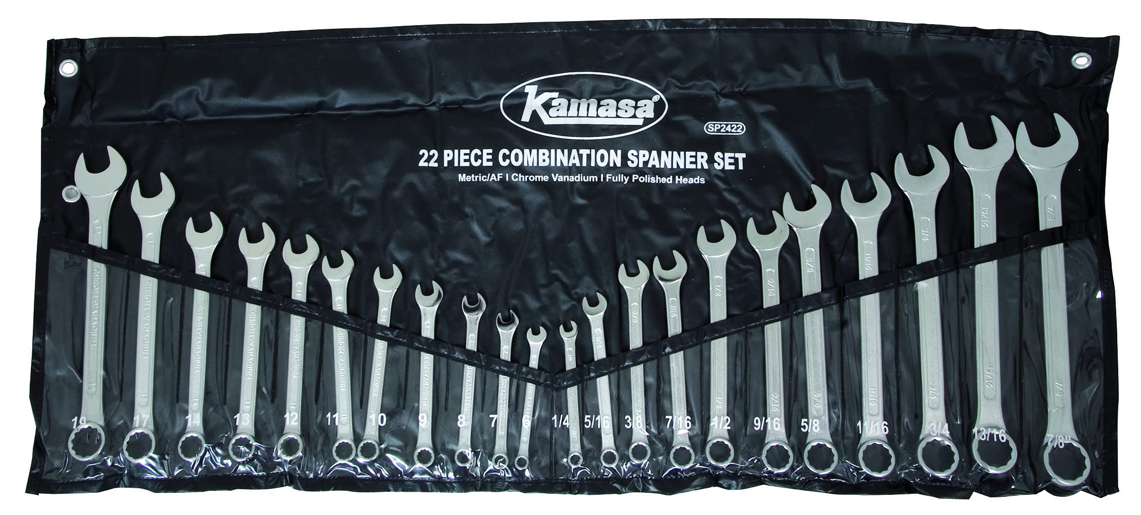 Kamasa SP2422 Combination Spanner Set 22pc