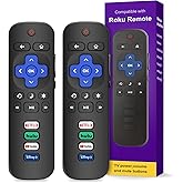Remote for Roku TV, 2-Pack Classic Roku Remotes Compatible with TCL/Onn/Hisense/Philips/Sharp/Westinghouse/Insignia (for Roku