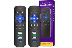MOKEMAKE Remote for Roku TV, 2-Pack Classic Roku Remotes Compatible with TCL/Onn/Hisense/Philips/Sharp/Westinghouse/Insignia (for Roku TV Only)