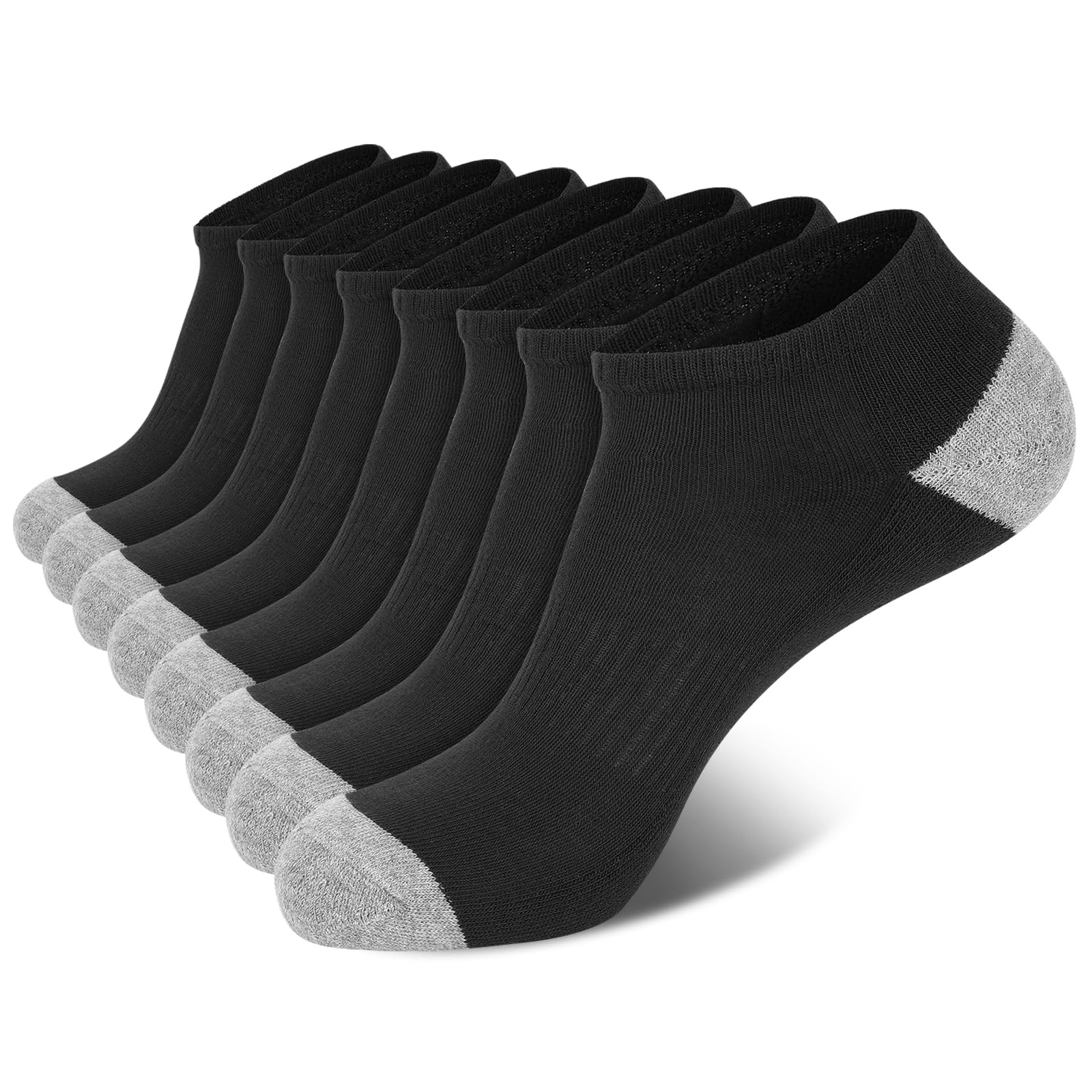 Eallco 8 Pairs Mens Ankle Socks Low Cut Socks For Men Short Socks Size eallco-8-pairs-mens-ankle-socks-low-cut-socks-for-men-short-socks-size