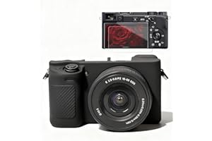 Frevyve Case for Sony Alpha A6400 A6300 Camera Accessories, Soft Silicone Protective Case, Slim Fit Sleeve with A6400 A6300 S
