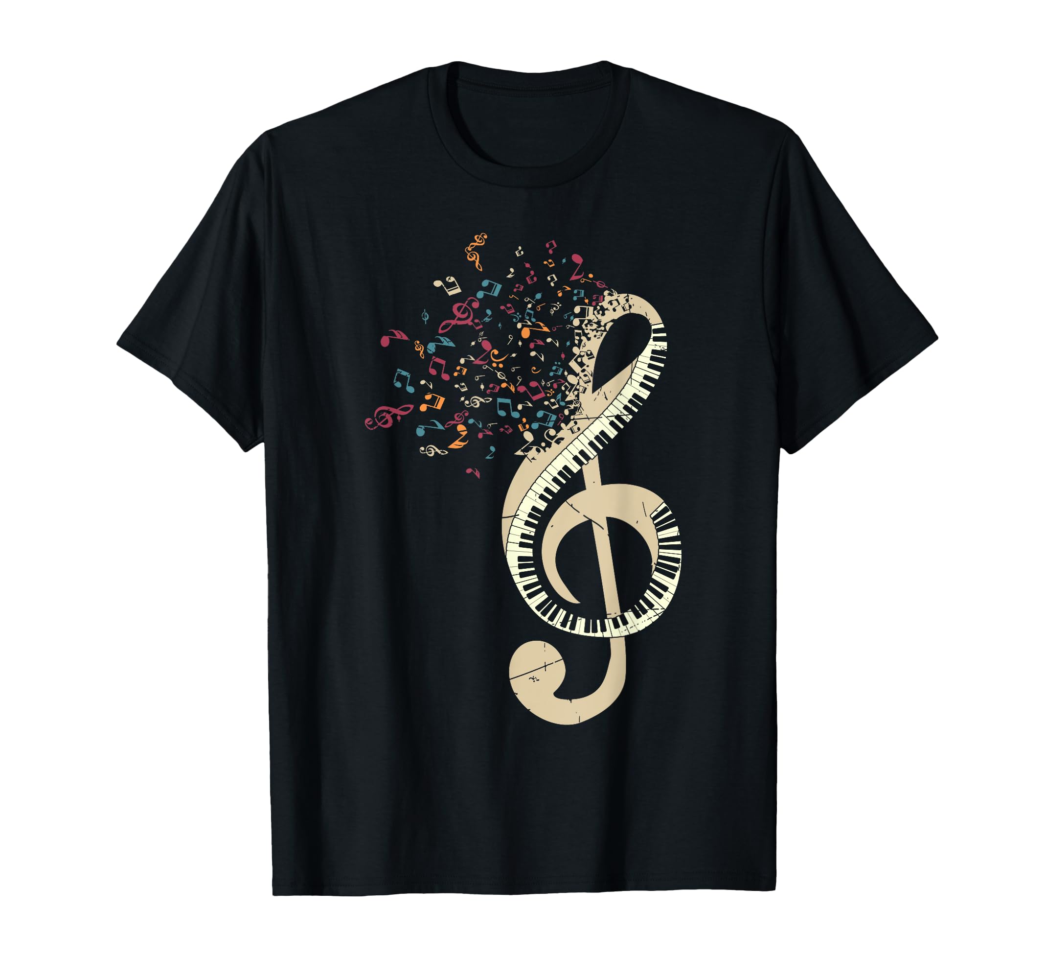 Pianist Classical Instrument Treble Clef Keyboard Piano T-Shirt