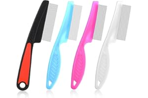 IANFAN 4 Pcs Stainless Steel Dandruffs Comb, Fine Tooth Psoriasis Comb Metal Lice Combs Dandruff Remover Scalp Combs for Dandruff, Lice, Thick, Dry, Curly Hair