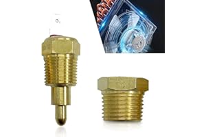Sumjig Pack of 1 Vehicle Cooling Fan Thermostat Control Accessories, Car Engine Sensor Switch, Universal Automobile Replacement Parts, for Most Cars, Trucks and Vans (Gold #2)