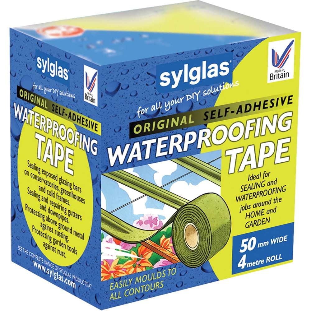 Sylglas SYLWT506 Original Waterproofing Tape - 75mm x 4m, Green