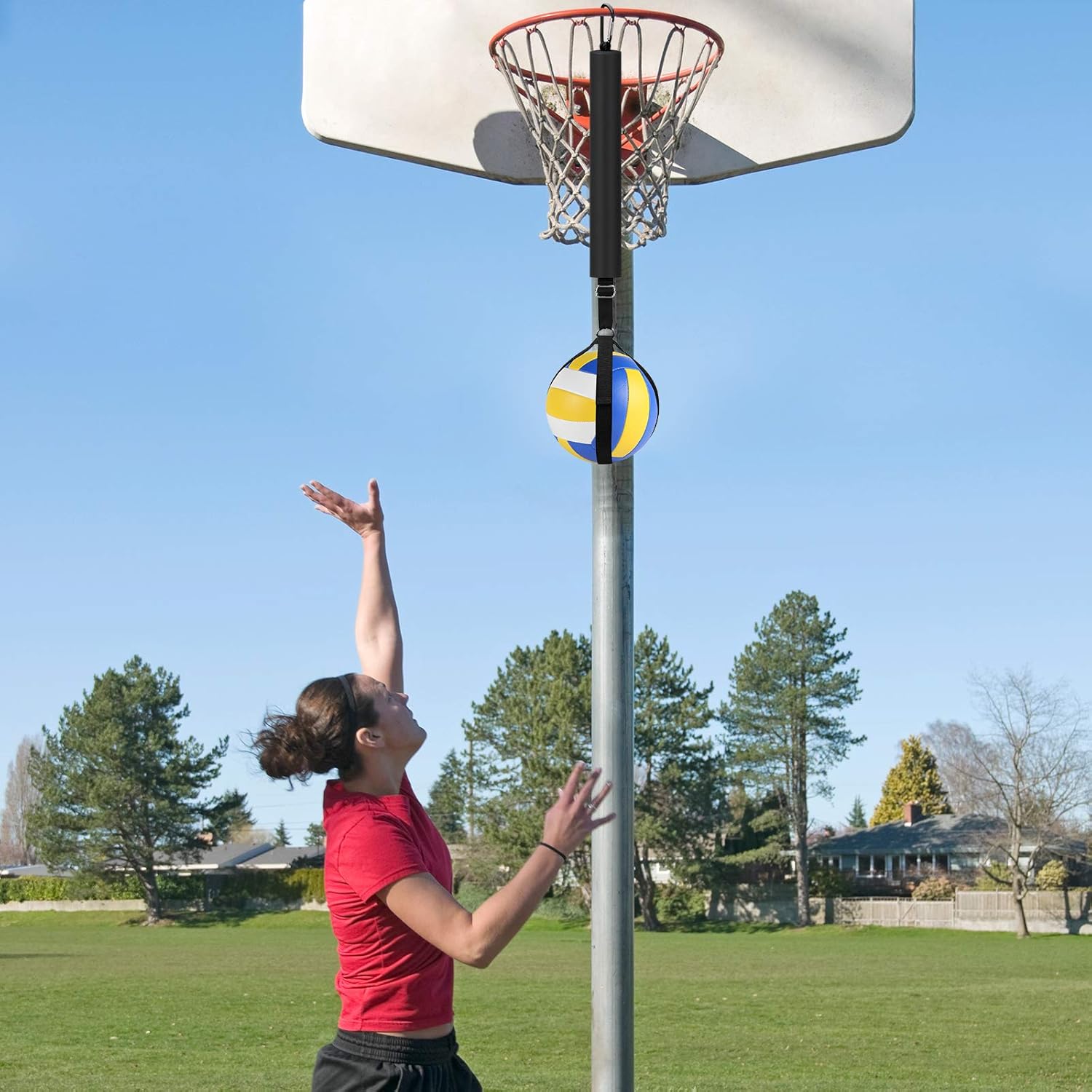 Wiwaplex Volleyball Spike Trainer, Volleyball Spike Training System, Volleyball Equipment Training Improves Serving, Jumping and Arm Swing Mechanics and Spiking Power : Sports & Outdoors