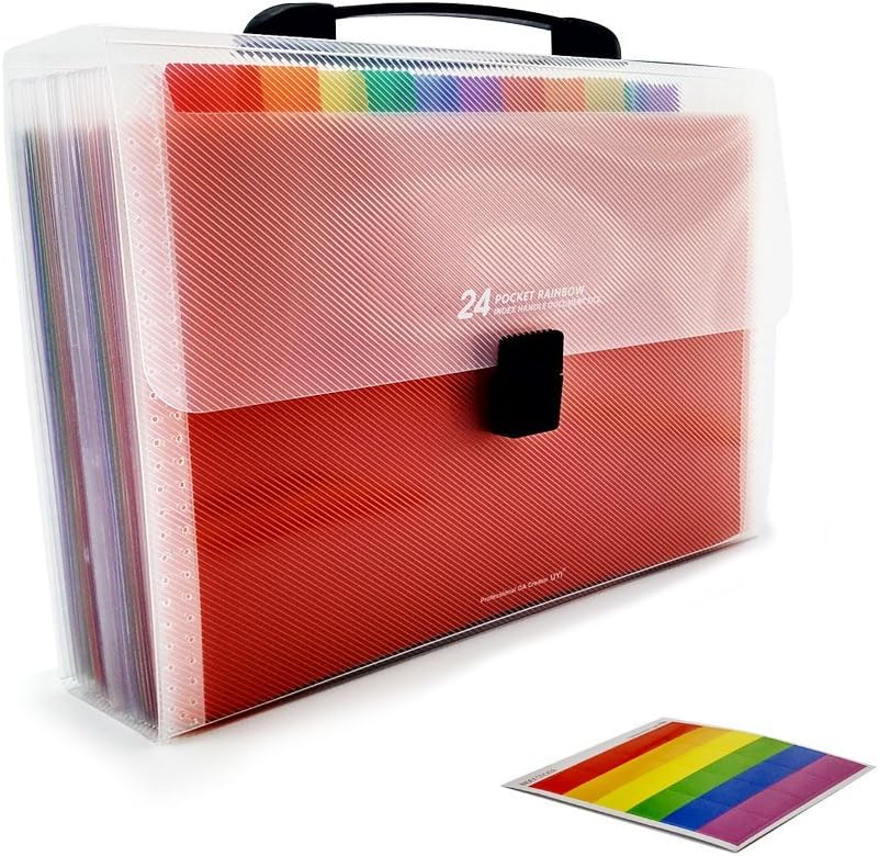 25 Pockets Accordian File Organizer