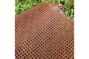 Reddish Brown Cane Webbing for Caning Projects Plastic Weaving Rattan Webbing for DIY Furniture Repair Hexagon Rattan Materia
