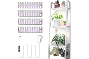 DOMMIA Grow Lights, Linkable Grow Lights for Indoor Plants Full Spectrum, 6/12/16h Timer Plant Grow Lights Indoor Under Cabinet,40W Dimmable Ultra-Thin Plant Lights for Indoor Growing,Seedlings,Veg