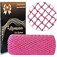 SPMKTBOZAI African Net Sponge Authentic, African Exfoliating Sponge Real African Net Black Owned, African Bath Sponge Back Scrubber, Body Exfoliator Shower Bath Accessories (Pink)