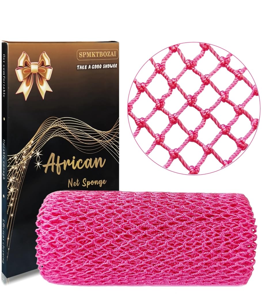 SPMKTBOZAI African Net Sponge Authentic, Exfoliating Real...