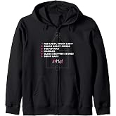 Squid Game List Of Games Zip Hoodie
