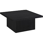 Coaster Devar 35.5-Inch Living Room Square Coffee Table, Black 706408 | Engineered wood, Occasional tables, Space for lamps decor and everyday essentials, Contemporary living room styling