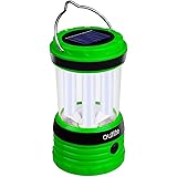 Outlite 240 Lumen Solar Rechargeable LED Camping Lantern Flashlight, Portable Water Resistant Outdoor Survival Lamp for Hiking Fishing Emergency Outages