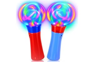 ArtCreativity Light Up Wand for Kids, Set of 2 LED Light Up Toys with Flashing Lights, Fun Light Spinning Toys, Sensory Toy for Kids with Autism