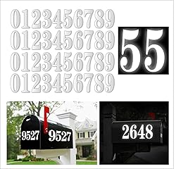 White Mailbox Numbers for outside, Vinyl Waterproof